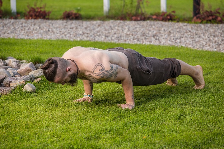 Kij o czterech kończynach (Chaturanga Dandasana)