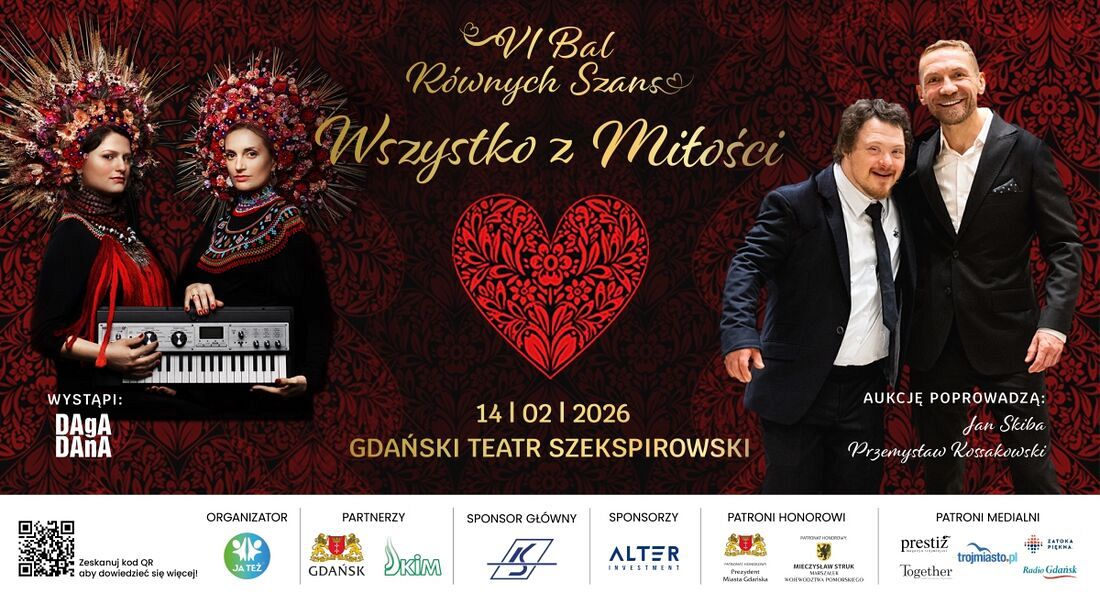 Fundacja Wspierania Rozwoju JA TEŻ zaprasza na VI BAL RÓWNYCH SZANS 