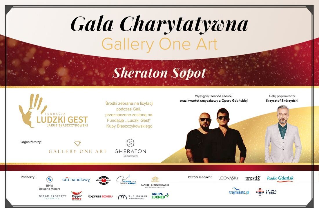 Charytatywna Gala Sztuki z gwiazdami dla Fundacji Ludzki Gest Kuby Błaszczykowskiego 