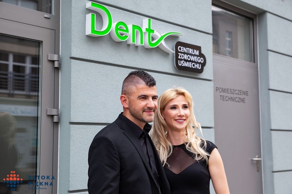 Właściciele kliniki Dentx dr Piotr Jakšto i Daria Jakšto